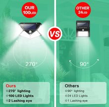 Load image into Gallery viewer, 4 x Solar Powered Wall Lights LED PIR Motion Sensor