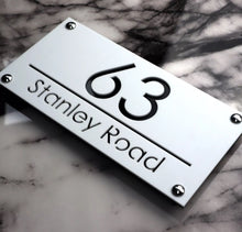 Load image into Gallery viewer, Personalised Acrylic Door Sign House Numbers Laser Cut