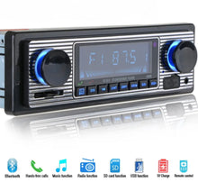 Load image into Gallery viewer, Retro Style Car Bluetooth Radio MP3 Player Stereo USB/AUX/SD/ISO/FM