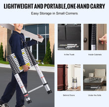 Load image into Gallery viewer, 5 Metre Telescopic Ladder 16.4ft Aluminium 5m Ladders