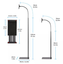 Load image into Gallery viewer, Tablet Floor Stand Gooseneck Holder Mount For 4-11" Phone iPad etc