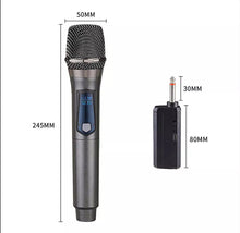Load image into Gallery viewer, 2x Wireless Microphone UHF Rechargeable Cordless Handheld Mic Karaoke