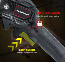 Load image into Gallery viewer, Cordless Mini Chainsaw 4” 6” Wood Cutter 2 Batteries