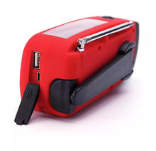 Load image into Gallery viewer, Portable Dynamo Wind-Up, Solar, USB Rechargeable AM FM Radio Torch Powerbank