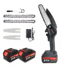 Load image into Gallery viewer, Cordless Mini Chainsaw 4” 6” Wood Cutter 2 Batteries