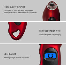 Load image into Gallery viewer, Digital LCD Tyre Air Pressure Gauge Tester Tool for Car Motorbike etc