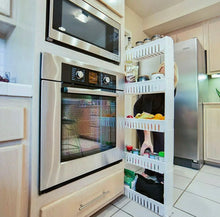 Load image into Gallery viewer, Slide Out Kitchen Trolley Rack Holder Slimline Storage 3 / 5 Shelves on Wheels
