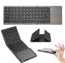Load image into Gallery viewer, Mini Foldable Wireless Bluetooth Keyboard with Touchpad