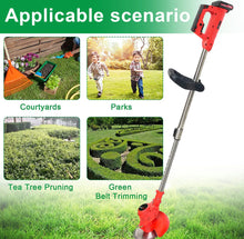 Load image into Gallery viewer, 21V Cordless Strimmer Grass Trimmer Weed Cutter, Edger & 2 Batteries
