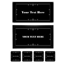 Load image into Gallery viewer, Personalised Home Bar Kit β’ Runner, Metal Sign, 4 Drinks Coasters Set