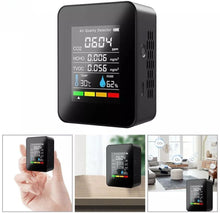 Load image into Gallery viewer, 5-in-1 CO2 TVOC Air Quality Meter Tester Semiconductor Carbon Dioxide Detector