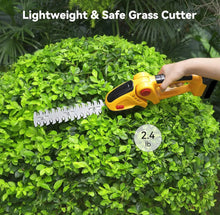 Load image into Gallery viewer, 21V Cordless Mini Hedge Trimmer 2in1 Grass Shear With 2 Batteries