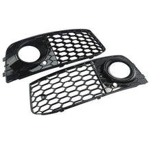 Load image into Gallery viewer, 2x Black Honeycomb Mesh Auto Car Fog Light Grilles Cover For Audi A4 B8 09-2012