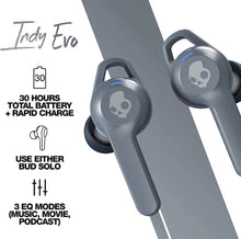 Load image into Gallery viewer, Refurbished Skullcandy Indy Evo In-Ear True Wireless Headphones IP55 Ear Buds - Chill Grey