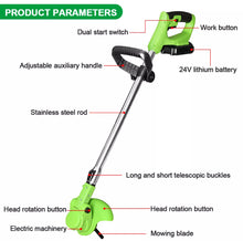 Load image into Gallery viewer, 21V Cordless Strimmer Grass Trimmer Weed Cutter, Edger & 2 Batteries