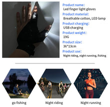 Load image into Gallery viewer, 2 x LED Flashlight Glow Gloves Finger Light Gloves Waterproof