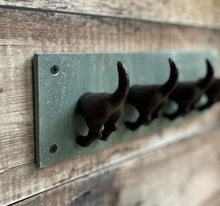 Load image into Gallery viewer, Dog Tail Wall Hooks Cast Iron & Slate