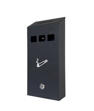 Load image into Gallery viewer, Slim Wall Mounted Outdoor Ashtray Cigarette Steel Bin