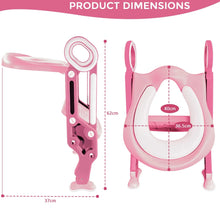 Load image into Gallery viewer, Child Toilet Seat And Ladder Toddler Training Step Up Easy Fold