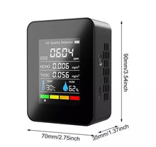 Load image into Gallery viewer, 5-in-1 CO2 TVOC Air Quality Meter Tester Semiconductor Carbon Dioxide Detector