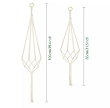 Load image into Gallery viewer, 4 x Macrame Plant Hangers Hanging Pot Holders with Hooks