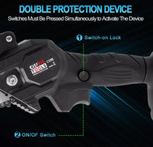 Load image into Gallery viewer, Cordless Mini Chainsaw 4” 6” Wood Cutter 2 Batteries