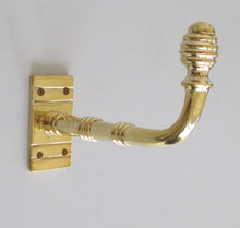 Load image into Gallery viewer, Solid Brass Coat Hook - Antique Style Robe Towel - 3 Sizes Available