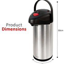 Load image into Gallery viewer, Tea or Coffee Vacuum Air Pot Flask 3 Litre or 5 Litre