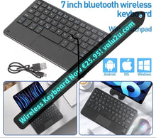 Load image into Gallery viewer, Mini Bluetooth Wireless Keyboard with Touchpad Mouse