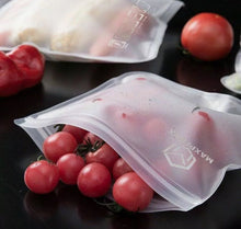 Load image into Gallery viewer, 12 or 24 x Resealable Silicone Food Storage Kitchen Zip lock Bags