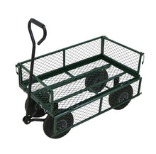 Load image into Gallery viewer, Heavy Duty Metal Green Garden Cart Utility Trolley