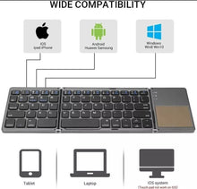 Load image into Gallery viewer, Mini Foldable Wireless Bluetooth Keyboard with Touchpad