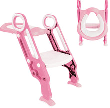 Load image into Gallery viewer, Child Toilet Seat And Ladder Toddler Training Step Up Easy Fold