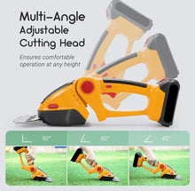 Load image into Gallery viewer, 21V Cordless Mini Hedge Trimmer 2in1 Grass Shear With 2 Batteries