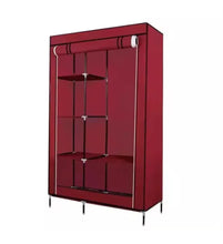 Load image into Gallery viewer, Canvas Wardrobe With Hanging Rail & Shelving