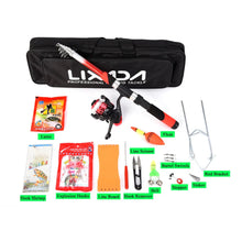 Load image into Gallery viewer, 2.1m Telescopic Fiberglass Fishing Rod & Reel Set Bag Kit