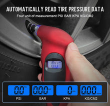 Load image into Gallery viewer, Digital LCD Tyre Air Pressure Gauge Tester Tool for Car Motorbike etc
