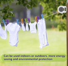 Load image into Gallery viewer, 30m Retractable Clothes Reel Double Washing Line Wall Mounted Outdoor
