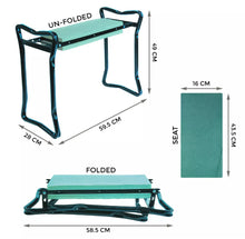 Load image into Gallery viewer, Garden Kneeler Folding Stool with Tool Bag