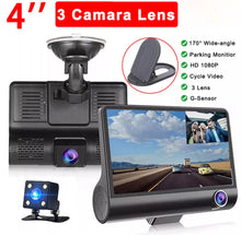 Load image into Gallery viewer, 4" HD 1080P Dash Cam Car Camera Recorder Dual Front and Rear Night Vision