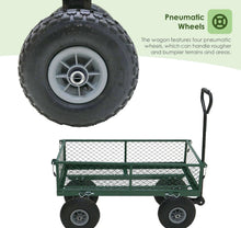 Load image into Gallery viewer, Heavy Duty Metal Green Garden Cart Utility Trolley