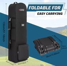 Load image into Gallery viewer, Foldable Golf Bag Travel Case Cover With Wheels