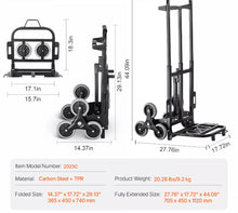 Load image into Gallery viewer, Stair Climbing Cart Heavy Duty Folding Hand Cart Trolley