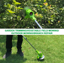 Load image into Gallery viewer, 21V Cordless Strimmer Grass Trimmer Weed Cutter, Edger & 2 Batteries