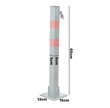 Load image into Gallery viewer, Lockable Parking Barrier Folding Car Park Bollard Security Post 3 Keys