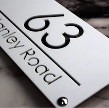 Load image into Gallery viewer, Personalised Acrylic Door Sign House Numbers Laser Cut