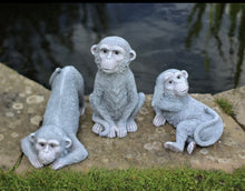 Load image into Gallery viewer, 3 x Cheeky Monkeys Garden Ornaments