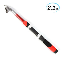 Load image into Gallery viewer, 2.1m Telescopic Fiberglass Fishing Rod & Reel Set Bag Kit