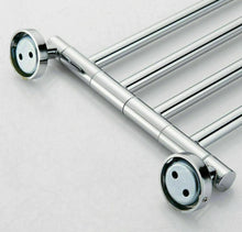 Load image into Gallery viewer, 4 Tier Swivel Towel Rail Chrome Wall Mounted Towel Bars