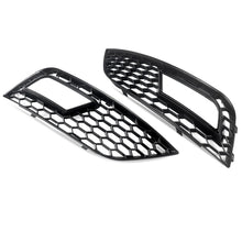 Load image into Gallery viewer, 2 x Fog Light Cover Grills Grilles  Honeycomb For 12-15 Audi A4 B8.5 Black or Black and Chrome